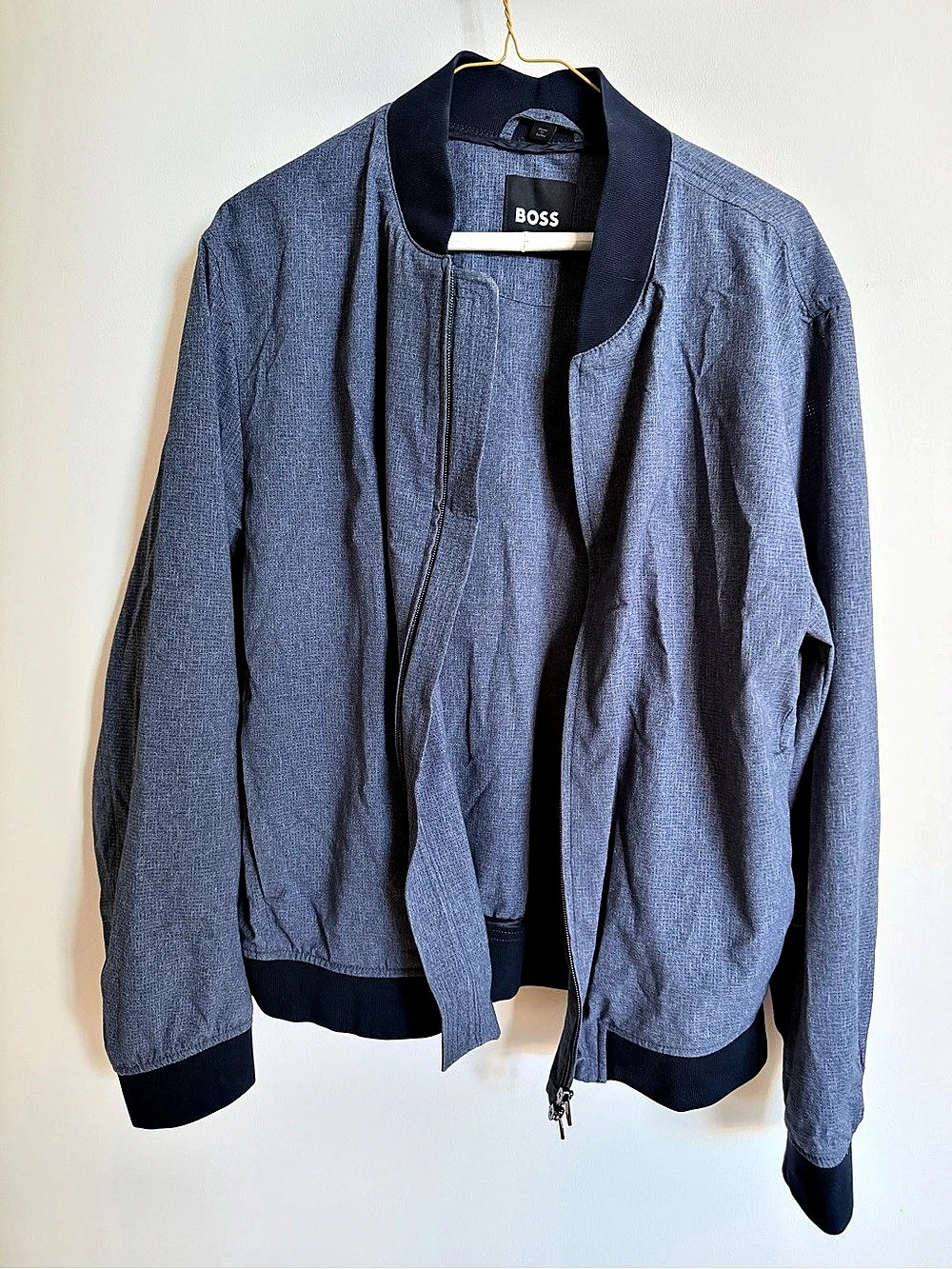 BOSS Performance Airweight Bomber Jacket in Blue